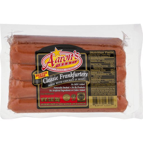 Hot Dogs Aaron's Classic Franks 12oz. - CARNICERY