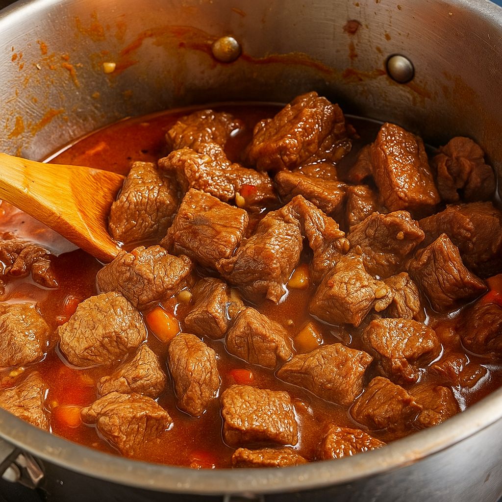 Goulash pot with red dry wine - CARNICERY