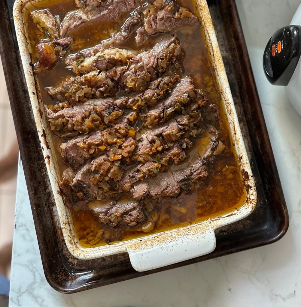 Mouthwatering Roasted Boneless Flanken with Chimichurri - CARNICERY