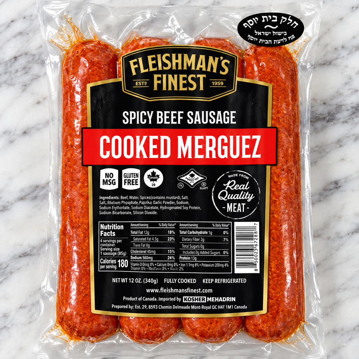 Fleishman's Merguez Beef Sausage