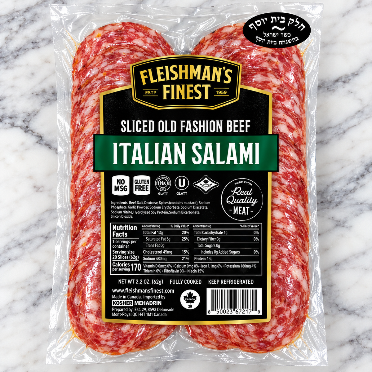 Fleishman's Sliced Italian Beef Salami