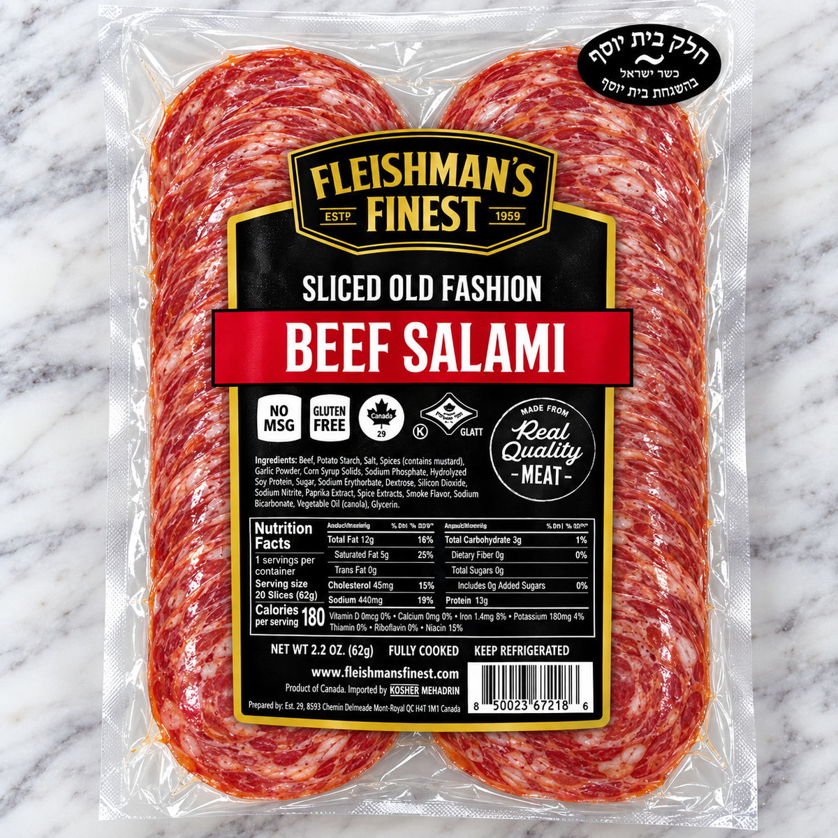 Fleishman's Sliced  Old Fashion Beef Salami