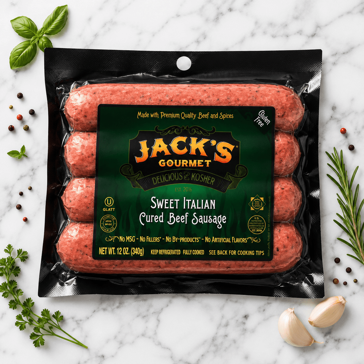 Chorizo Jack's Sweet Italian Sausage. - CARNICERY