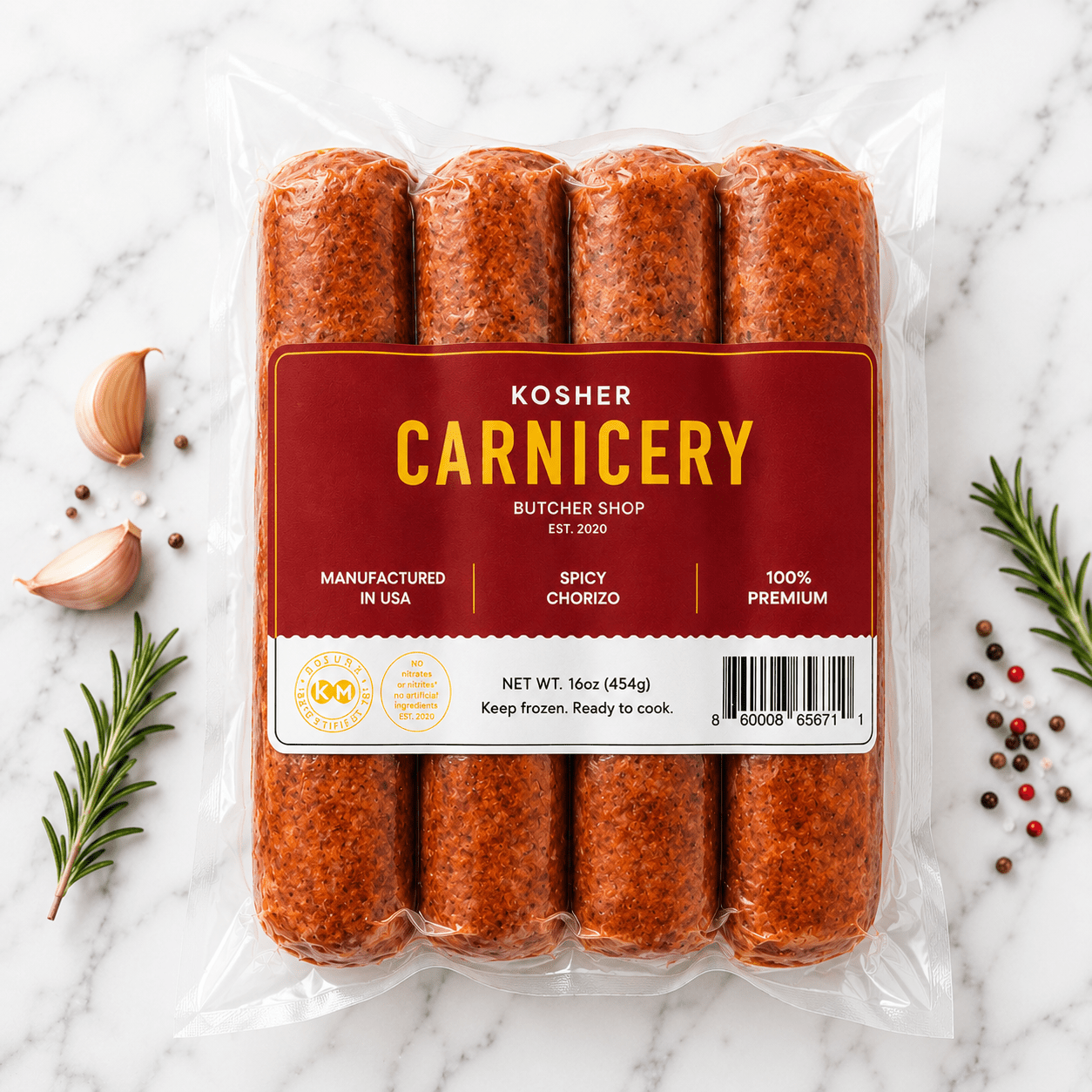 Chorizo Spicy Sausage (Additive Free Sausages) - CARNICERY