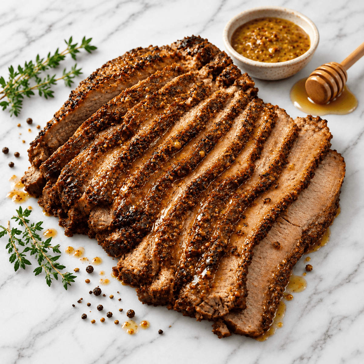 Cooked Honey Mustard Brisket 100% Grass Fed – No Preservatives - CARNICERY