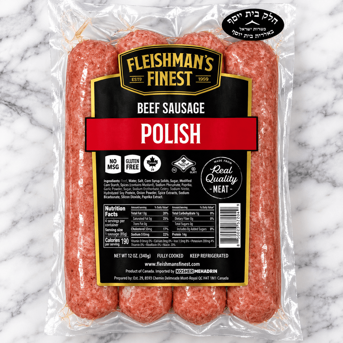 Fleishman's Polish Beef Sausage - CARNICERY