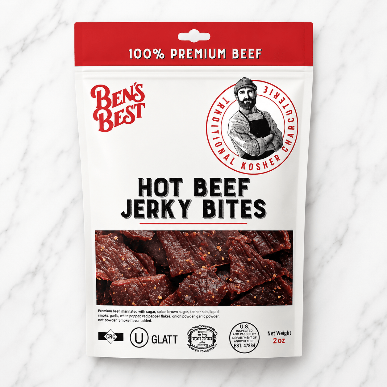 Hot Beef Jerky Bites - CARNICERY