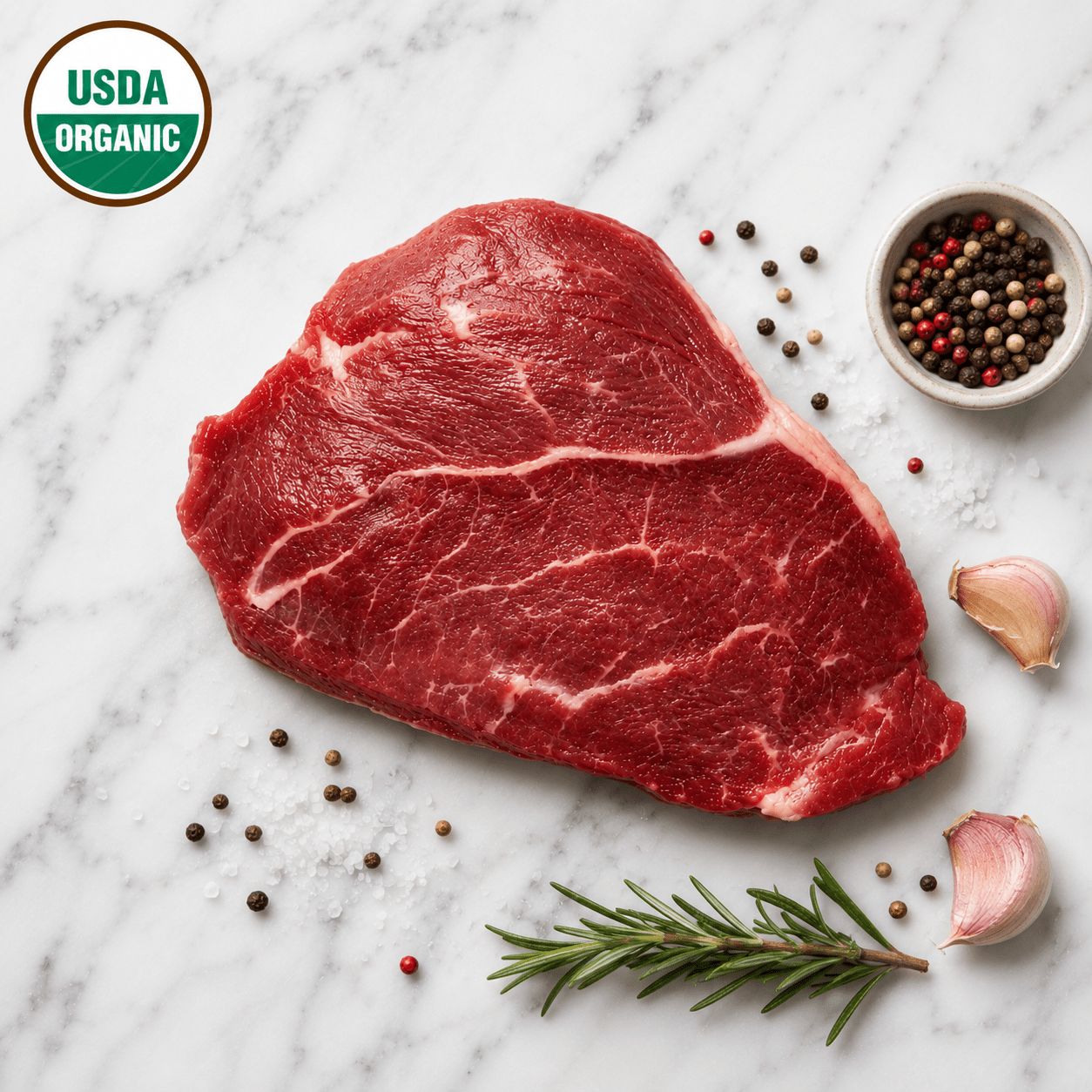 Organic 100% Grass Fed Flat Iron London Broil. - CARNICERY