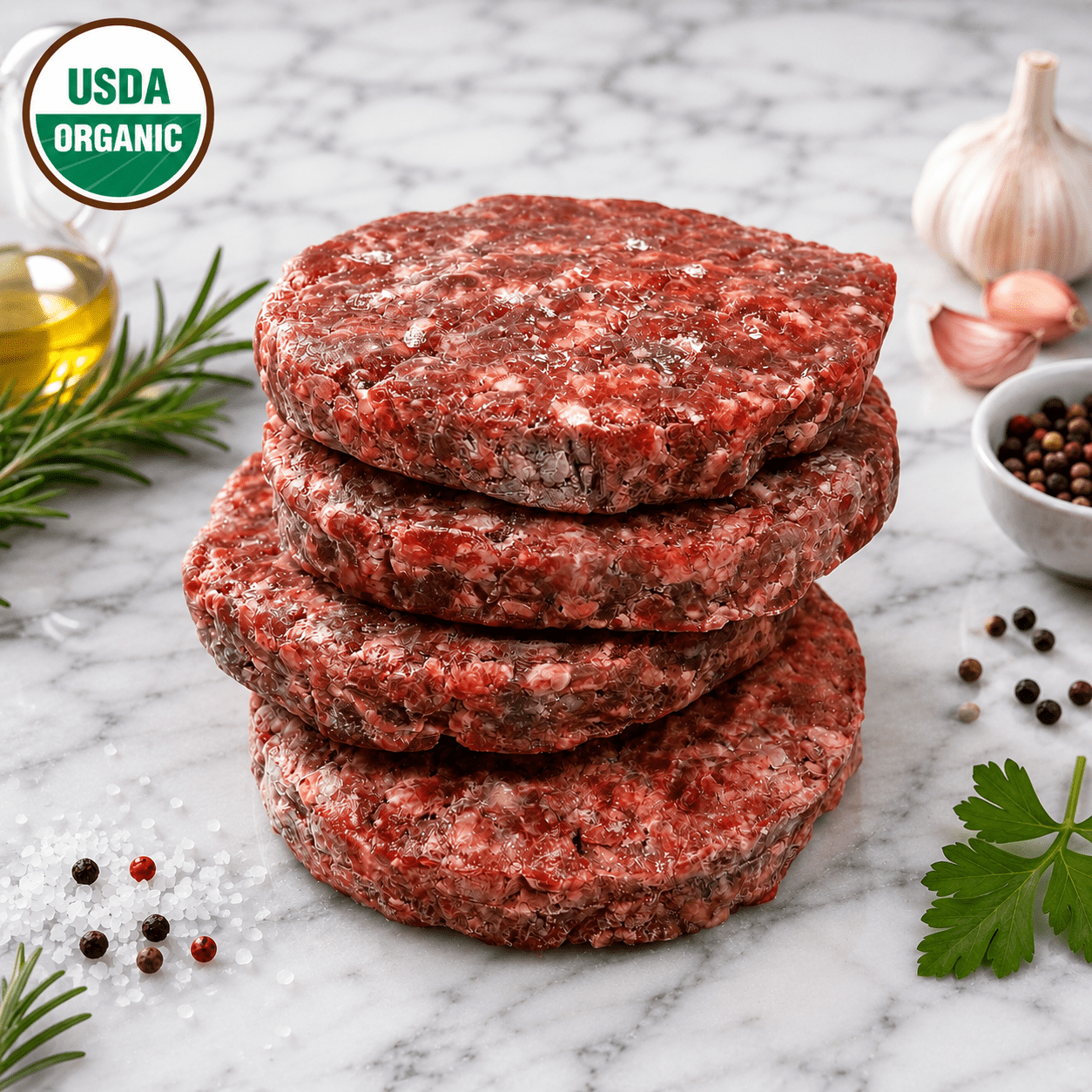 Organic Burger Home Made 100% Grass Fed. - CARNICERY