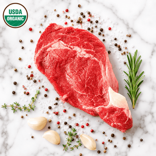 Organic Ribeye Boneless Steak 100% Grass Fed 1". - CARNICERY