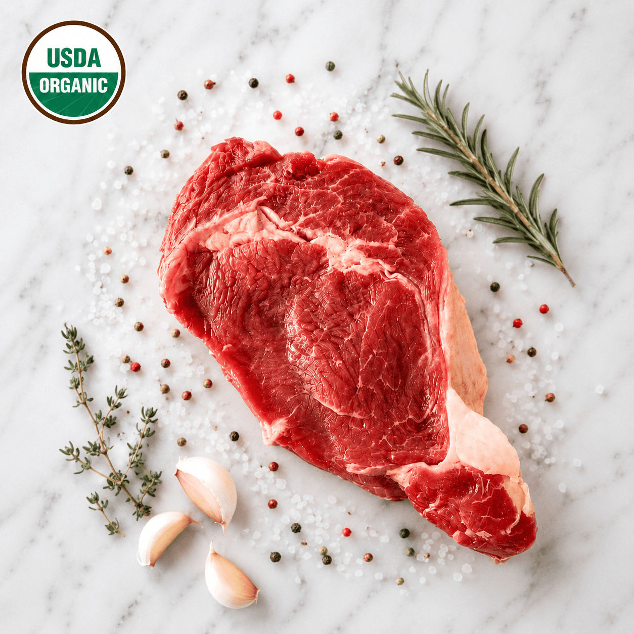 Organic Ribeye Boneless Steak 100% Grass Fed 2" - CARNICERY