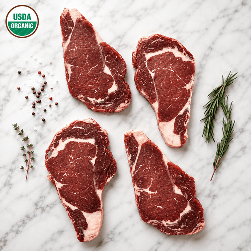 Organic Ribeye Steak 100% Grass Fed. Thin Cut - CARNICERY