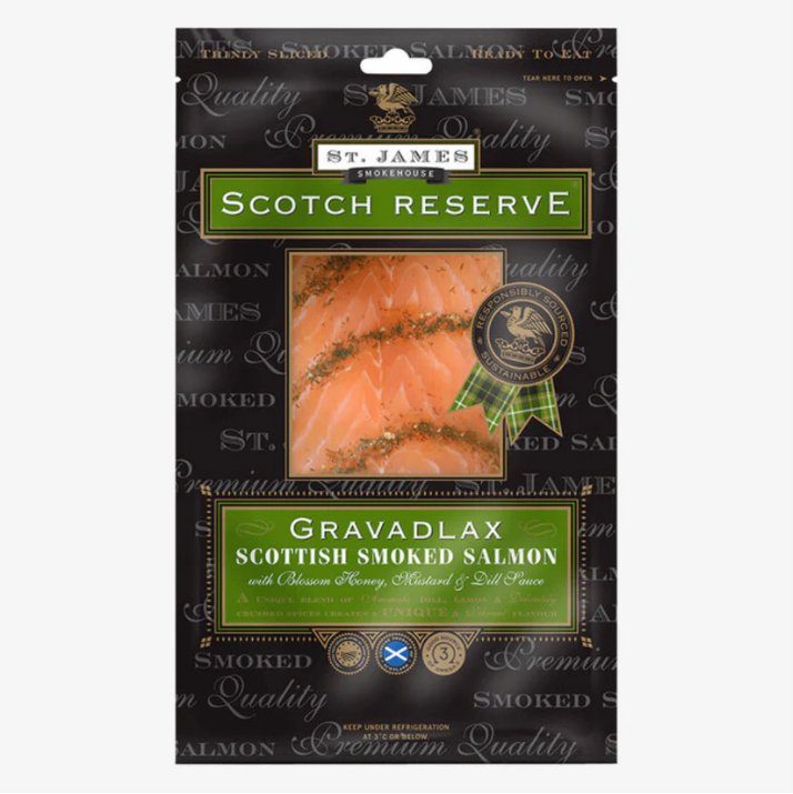 Scotch Reserv Smoked Scottish Salmon Gravadlax 8oz. - CARNICERY