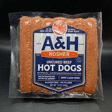 Cargar imagen en el visor de la galería, A&amp;H Uncured No Nitrate Added Beef Hot Dog 12 OZ. - CARNICERY
