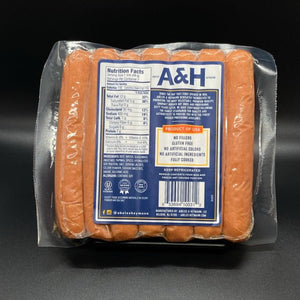 A&H Uncured No Nitrate Added Beef Hot Dog 12 OZ. - CARNICERY